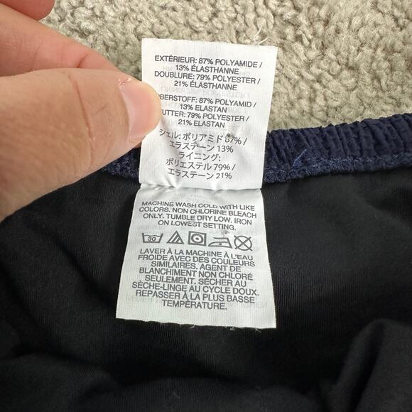 J.Crew Navy Ruffle Bandeau One Piece Swimsuit Blue Women's 4 Halter Strapless - Picture 5 of 6